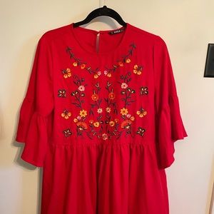 Red Floral SHEIN Dress